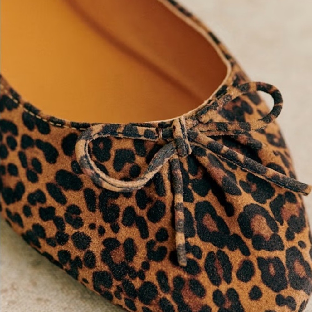 Sézane Agathe Low Ballerinas in Leopard FR 36 / US 5 - Picture 6 of 12